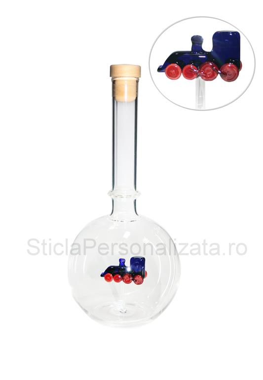 Sticla cu locomotiva de tren