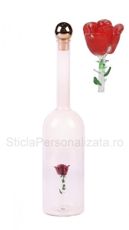 Sticla trandafir